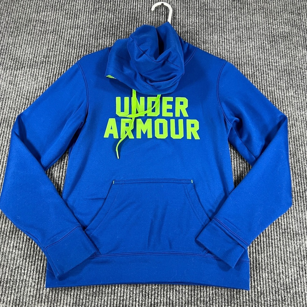 Under Armour Hoodie Sweatshirt Womens XS Extra Small Blue Long Sleeve Semi Fit